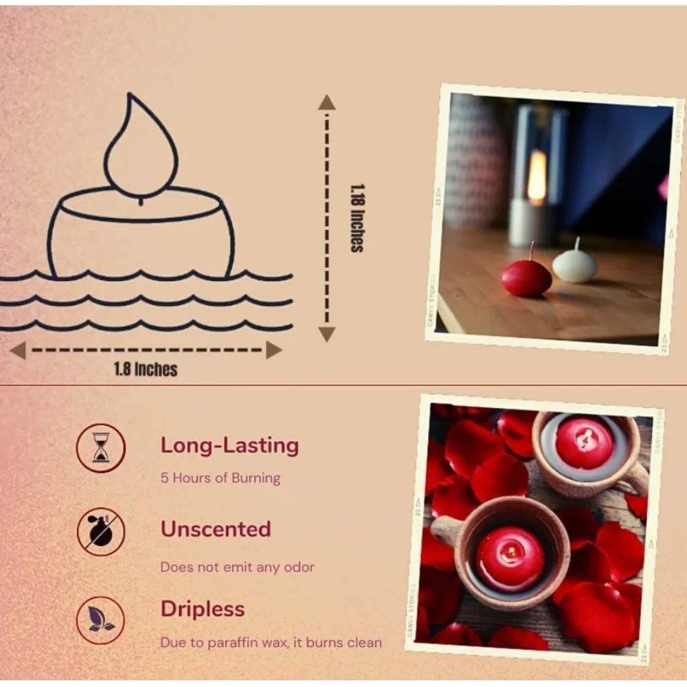 12 Pcs Floating Candles